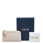 Dior Cannage Lady Dior Cosmos Card Case Fragment Pink Lambskin — view 9