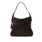 Gucci Webbing Shoulder Bag Brown Leather
