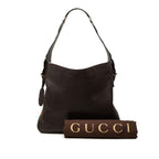 Gucci Webbing Shoulder Bag Brown Leather — view 9