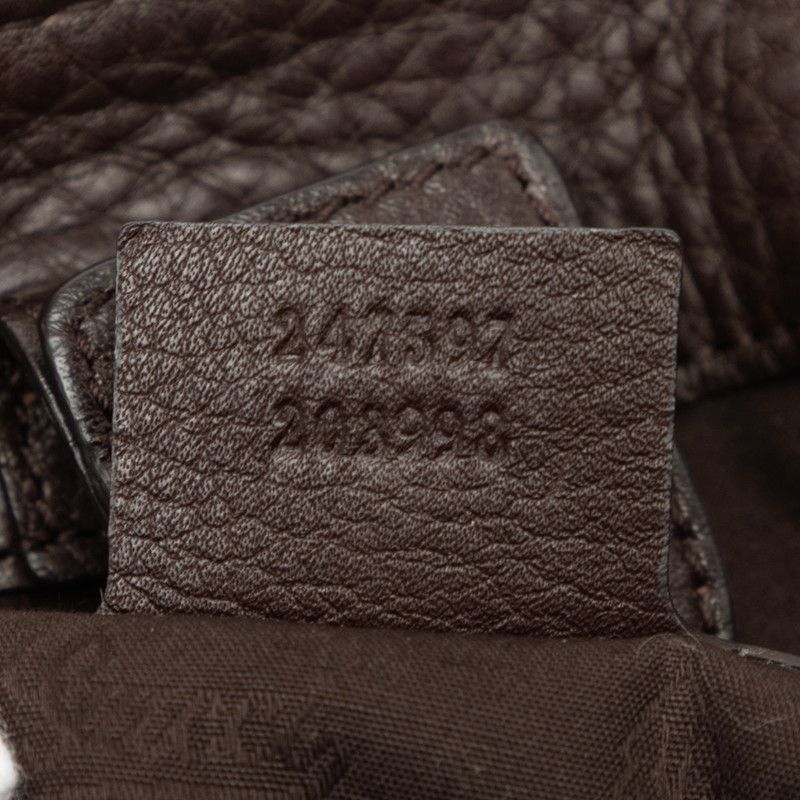 Gucci Webbing Shoulder Bag Brown Leather — view 8
