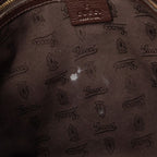 Gucci Webbing Shoulder Bag Brown Leather — view 5