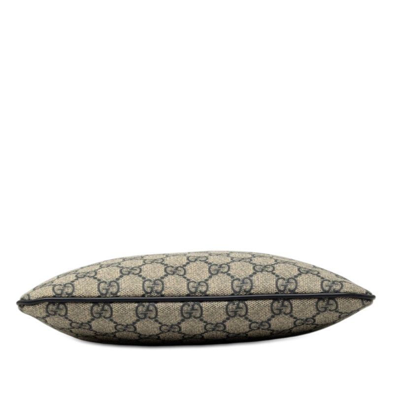 Gucci Guccissima Crossbody Shoulder Bag Beige Navy Leather — view 3