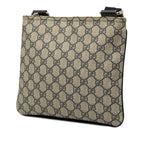 Gucci Guccissima Crossbody Shoulder Bag Beige Navy Leather — view 2