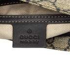 Gucci Guccissima Crossbody Shoulder Bag Beige Navy Leather — view 6