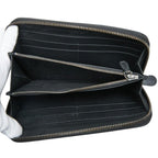 Bottega Veneta Intrecciato Zip Around Wallet Black Leather — view 6