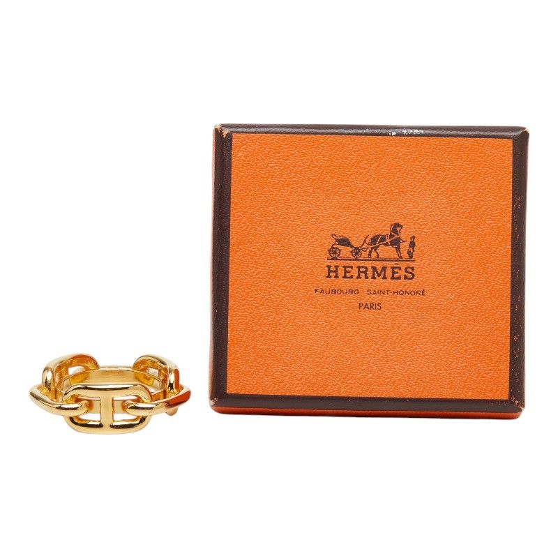 Hermes Chaine D'ancre Legato Scarf Ring Gold Plated — view 6