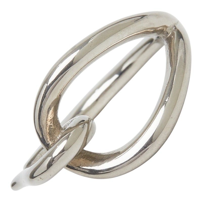 Hermes Jumbo Scarf Ring Silver Plated
