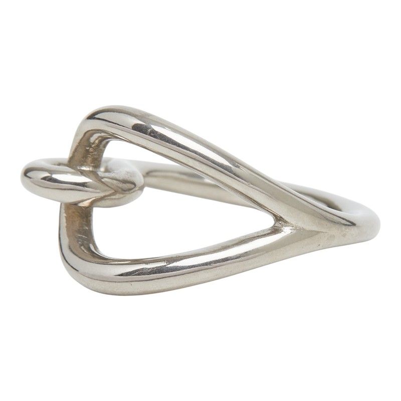 Hermes Jumbo Scarf Ring Silver Plated — view 3