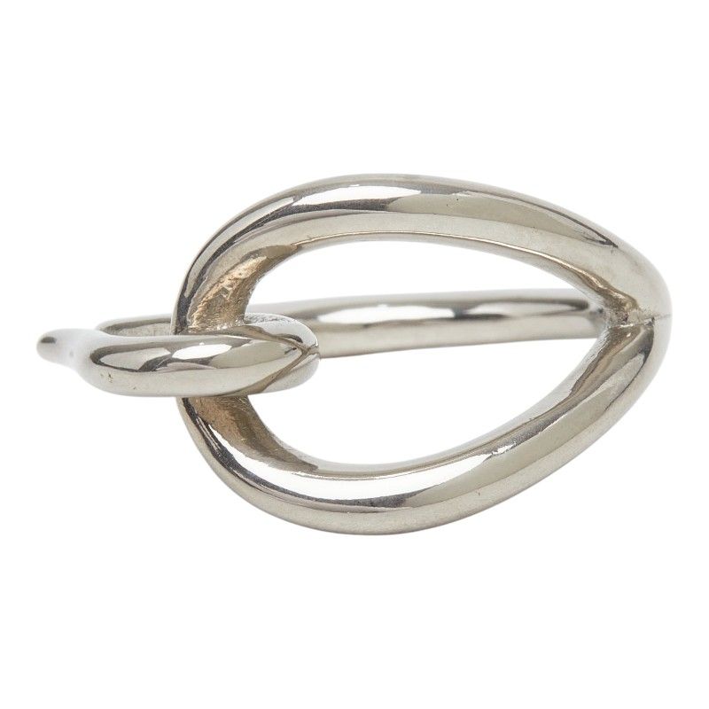 Hermes Jumbo Scarf Ring Silver Plated — view 2