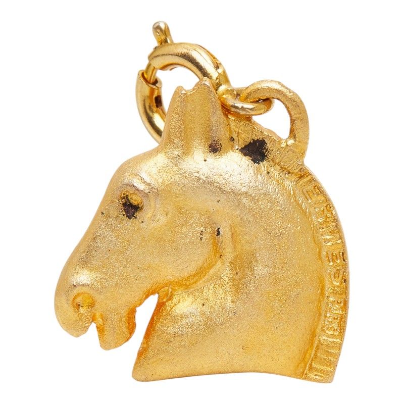 Hermes Cheval Hose Pendant Charm Gold Plated