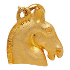 Hermes Cheval Hose Pendant Charm Gold Plated — view 2