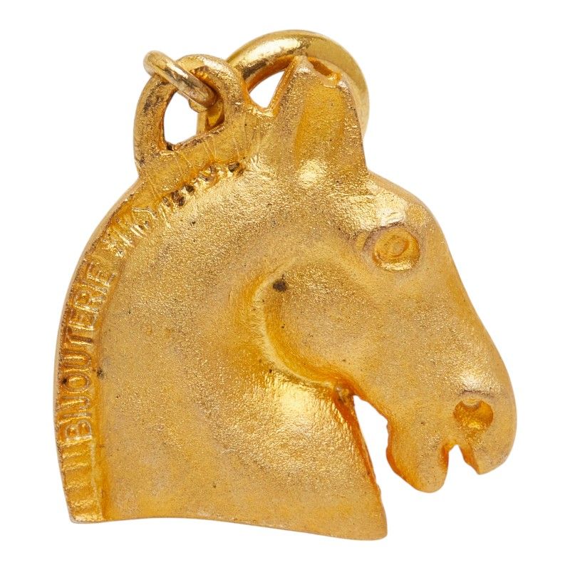 Hermes Cheval Hose Pendant Charm Gold Plated — view 2