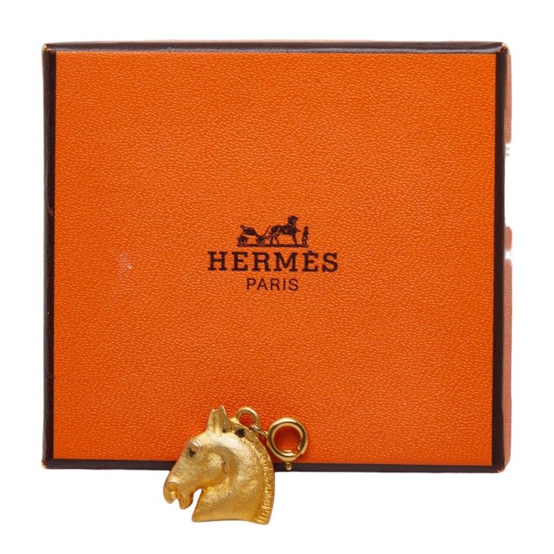 Hermes Cheval Hose Pendant Charm Gold Plated — view 5