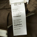 Celine Triomphe Logo Baseball Cap M Khaki Cotton Polyester — view 7