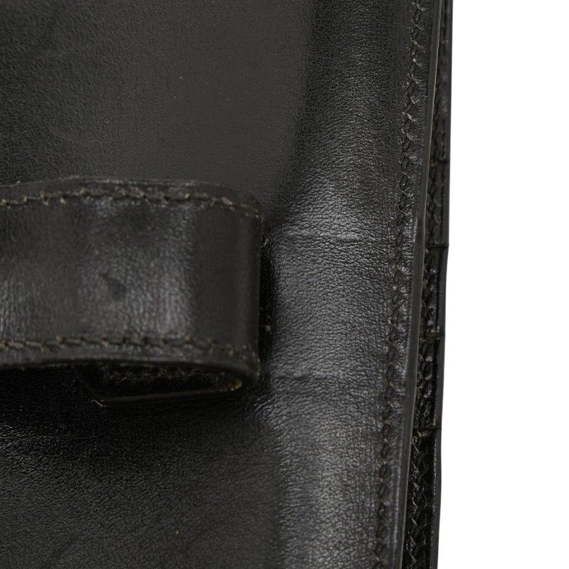 Hermes Bearn Compact Bifold Wallet Black Calf — view 9
