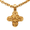 Chanel CC Logo Vintage Chain Long Pendant Gold Plated