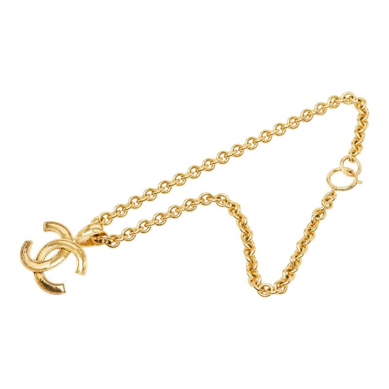 Chanel CC Logo Chain Pendant Gold Plated — view 4