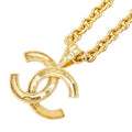 Chanel CC Logo Chain Pendant Gold Plated