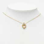 Dior Heart Motif Chain Pendant Gold Plated Rhinestone — view 7