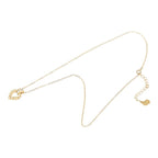 Dior Heart Motif Chain Pendant Gold Plated Rhinestone — view 4