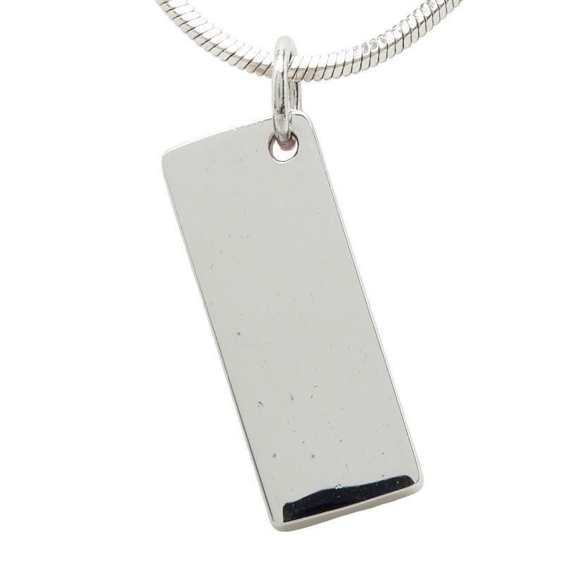 Dior Trotter Logo Plate Chain Pendant Silver Pink Metal — view 3