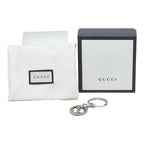 Gucci Interlocking Key Ring Key Holder Charm Silver — view 4