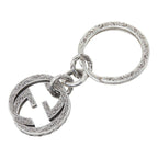 Gucci Interlocking Key Ring Key Holder Charm Silver — view 2