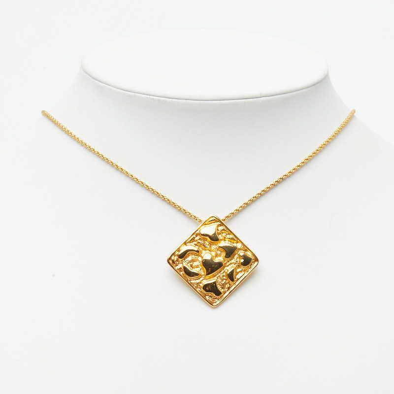 Saint Laurent Heart Square Chain Pendant Gold Plated — view 7