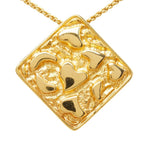 Saint Laurent Heart Square Chain Pendant Gold Plated — view 2