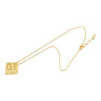 Saint Laurent Heart Square Chain Pendant Gold Plated — view 4