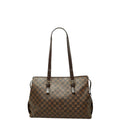 Louis Vuitton Damier Chelsea Tote Shoulder Bag Brown Leather