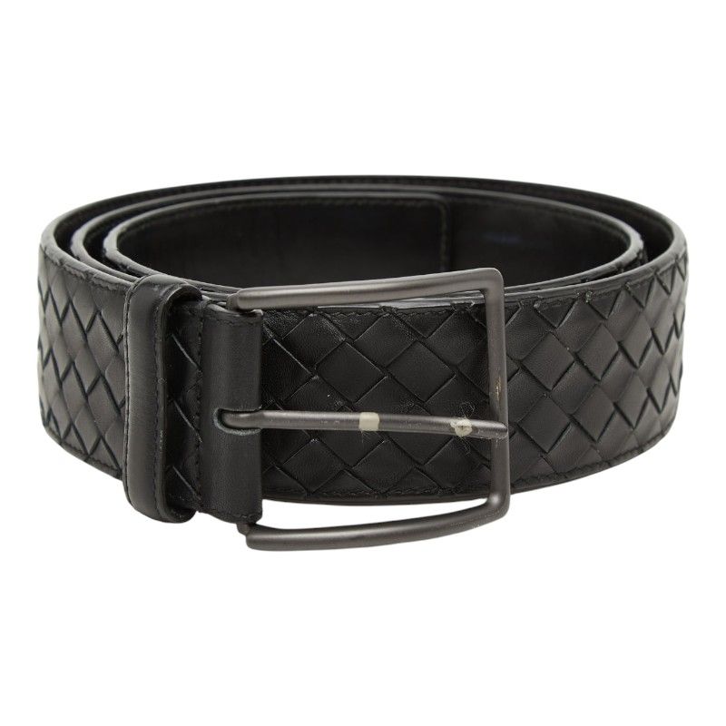 Bottega Veneta Intrecciato Belt 95 38 Black Leather