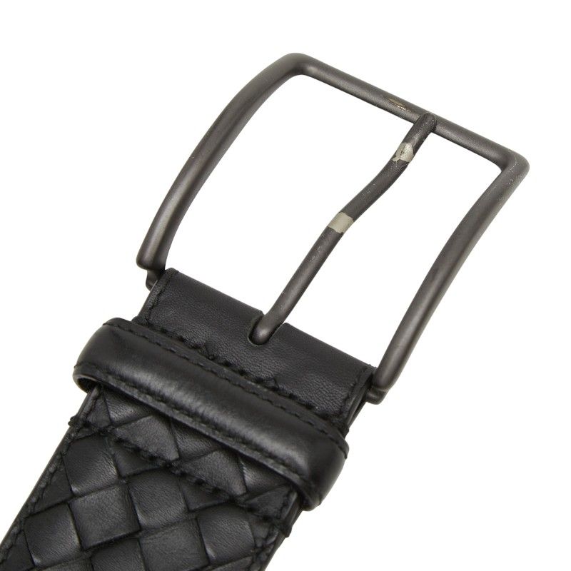 Bottega Veneta Intrecciato Belt 95 38 Black Leather — view 4
