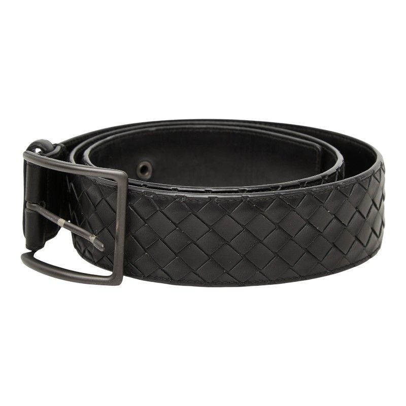 Bottega Veneta Intrecciato Belt 95 38 Black Leather — view 2