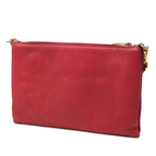 Prada Shoulder Bag Clutch Red Leather — view 2