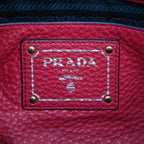 Prada Shoulder Bag Clutch Red Leather — view 5