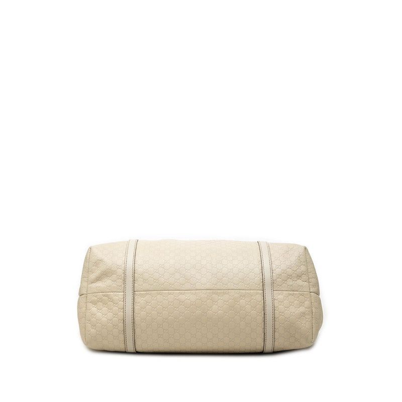 Gucci Micro Guccissima Tote Shoulder Bag Ivory White Leather — view 3