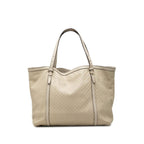 Gucci Micro Guccissima Tote Shoulder Bag Ivory White Leather