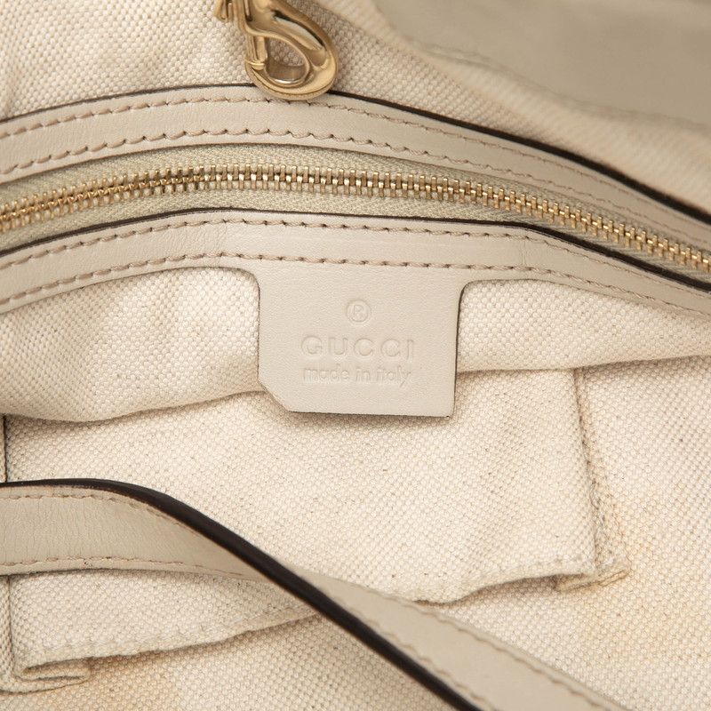 Gucci Micro Guccissima Tote Shoulder Bag Ivory White Leather — view 5