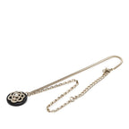 Chanel Camellia CC Logo Chain Necklace Gold Black Plated Faux Pearl Rhinestone — view 3