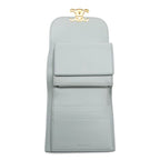 Celine Triomphe Flap Wallet Trifold Compact Ice Blue Leather — view 4
