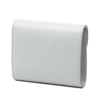 Celine Triomphe Flap Wallet Trifold Compact Ice Blue Leather — view 2