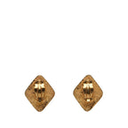 Chanel Vintage CC Logo Diamond Earrings Gold Plated — view 2