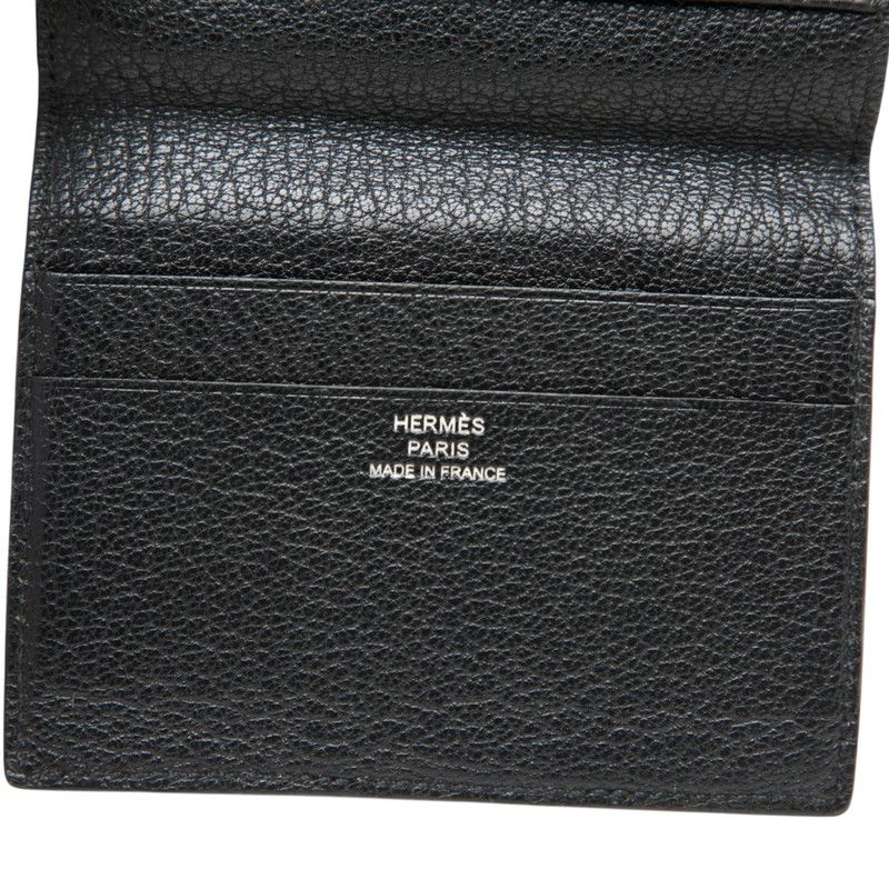 Hermes Evelyne Card Case Black Chevre — view 5