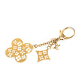 Louis Vuitton Monogram Flower Ivy Bag Charm Key Holder Gold Plated