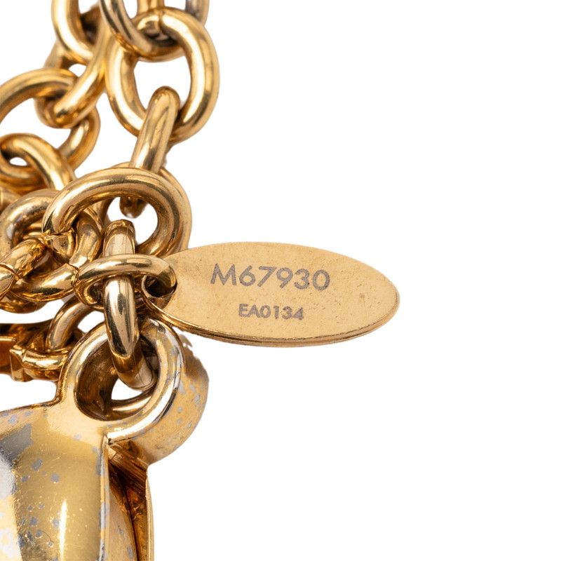 Louis Vuitton Monogram Flower Ivy Bag Charm Key Holder Gold Plated — view 5