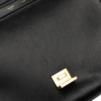 Celine Trapeze 2-Way Shoulder Bag Chalk Gray Beige Black Leather — view 4