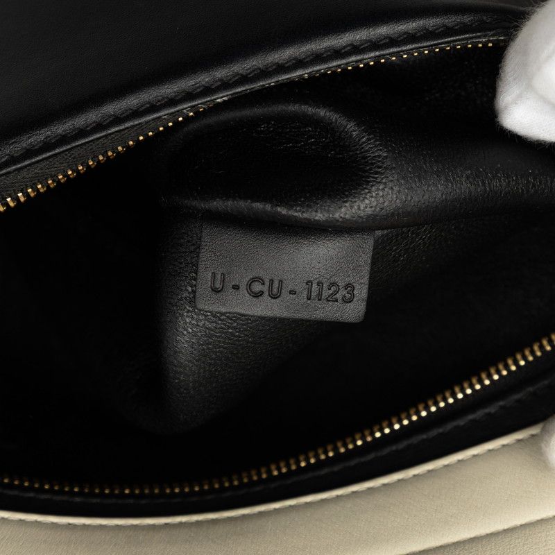 Celine Trapeze 2-Way Shoulder Bag Chalk Gray Beige Black Leather — view 7