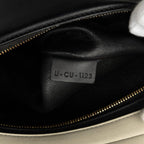 Celine Trapeze 2-Way Shoulder Bag Chalk Gray Beige Black Leather — view 7