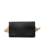 Celine Trapeze 2-Way Shoulder Bag Chalk Gray Beige Black Leather — view 3